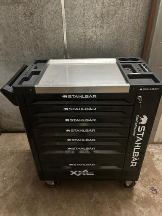 Gereedschap kar , Stahlbar, Deutschland 7/7 ZW/RVS, Zwart, 2025